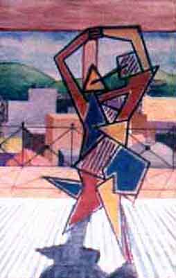 abstract dancers painting
