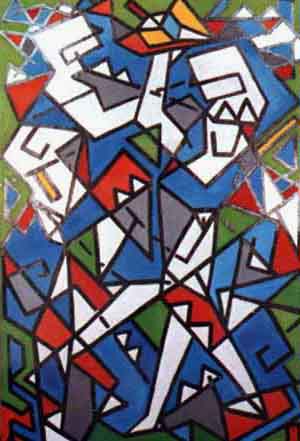 abstract painting of dancers