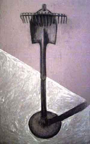 drawing of a ready-made sculpture